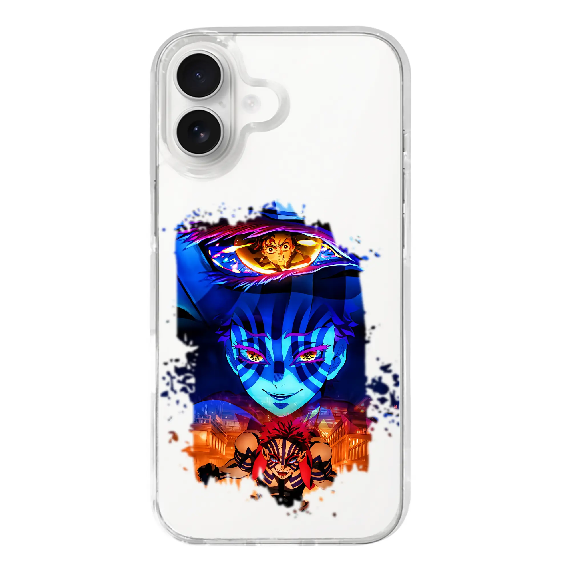 鬼滅の刃 グッズ,猗窩座 - iPhone 17シリーズ 透明スマホケース – 薄型・耐衝撃・精密フィット保護カバー